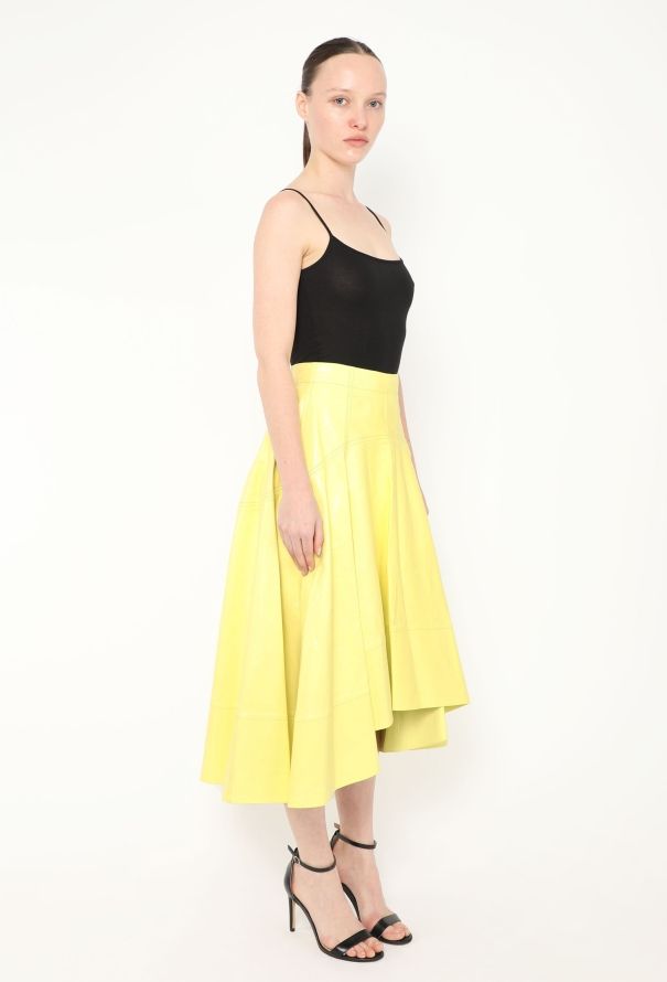 Bottega Veneta F/W 2022 Flared Leather Skirt - 4