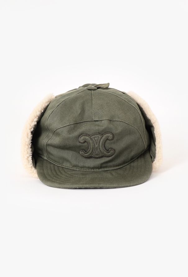 Céline Shearling Triomphe Chapka Hat - 1