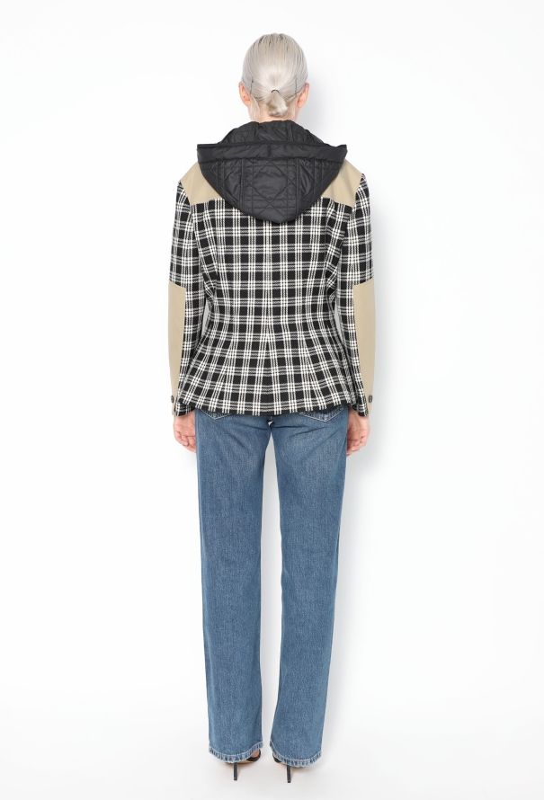 Dior F/W 2022 Hooded Plaid Bar Jacket - 7