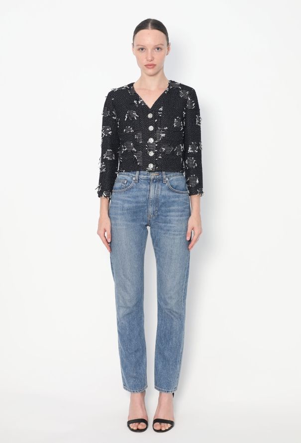 Chanel S/S 2015 Frayed Patchwork Jacket - 3