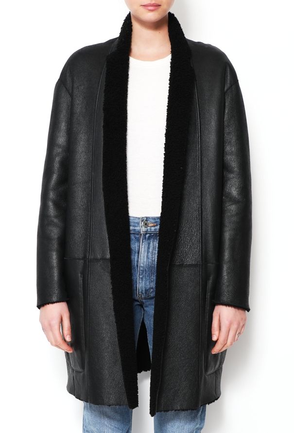 Céline Reversible Shearling Coat - 1
