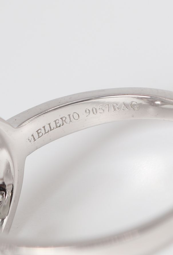 Mellerio 18k White Gold & Diamond Reine de Coeur Ring - 6