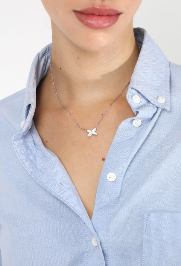 Chaumet 18K White Gold & Diamond Jeux de Liens Necklace - 2