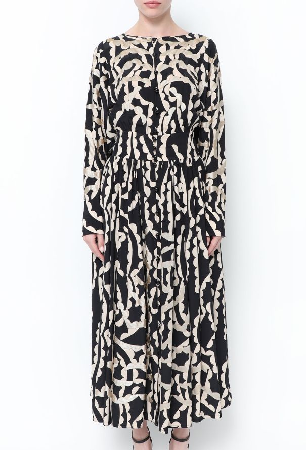 Chloé Early '80s Scalloped Silk Dress - 2