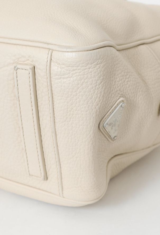 Prada Large White Calfskin Bag - 8
