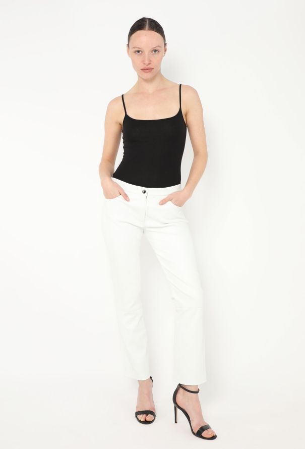 The Row Tapered Lambskin Pants - 1