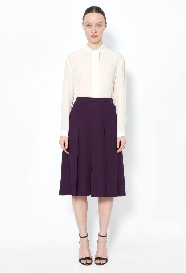 Saint Laurent F/W 1973 Pleated Crêpe Skirt - 4