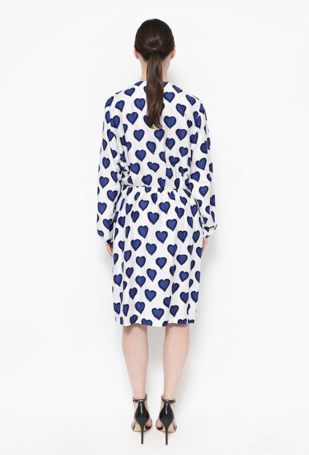 Saint Laurent 1992 Linen Heart Wrap Dress - 3