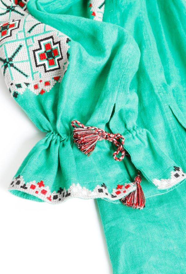 Vita Kin Embroidered Linen Tassel Tunic - 5