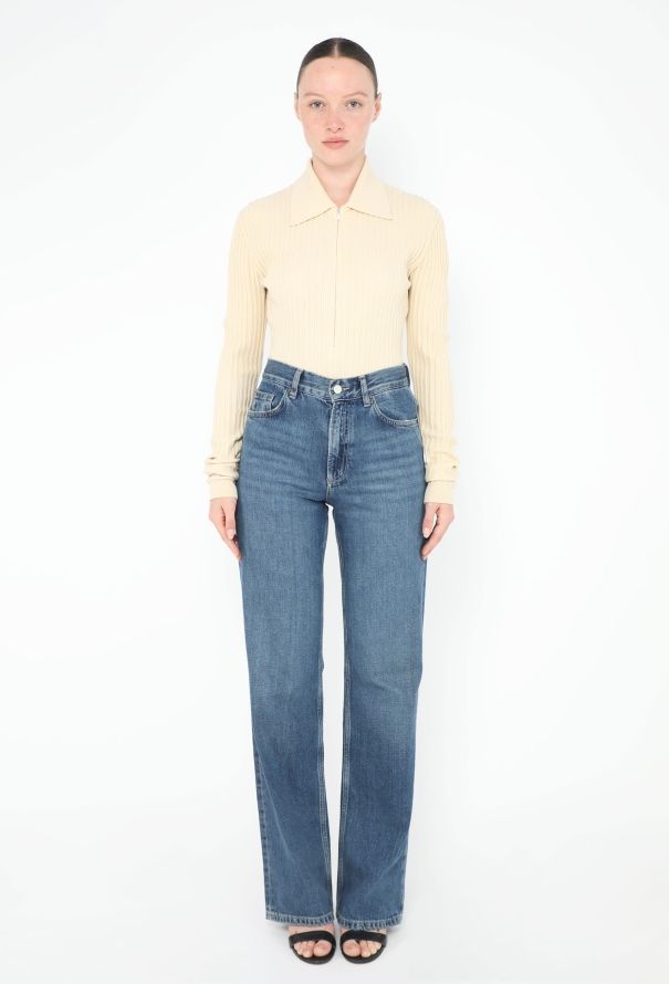 Alaïa Vintage Ribbed Zip Bodysuit - 3