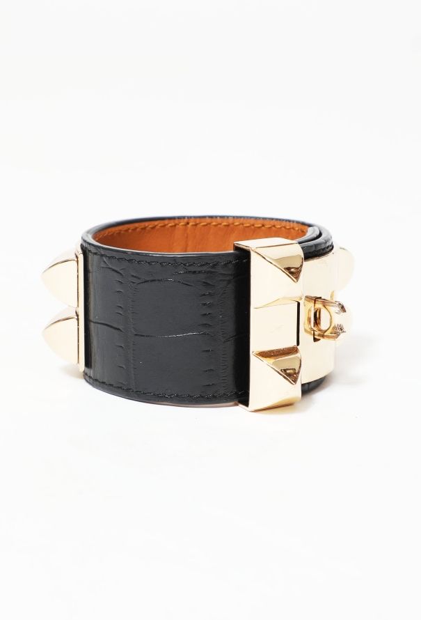 Hermès Alligator Leather Médor Cuff - 3