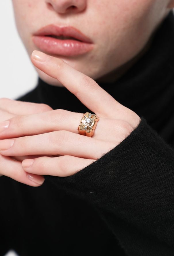 Vintage Fine Jewelry 18k Gold and Diamond Ring - 2