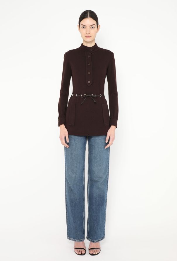 Saint Laurent ICONIC Haute Couture Fall 1968 Eyelet Tunic - 4
