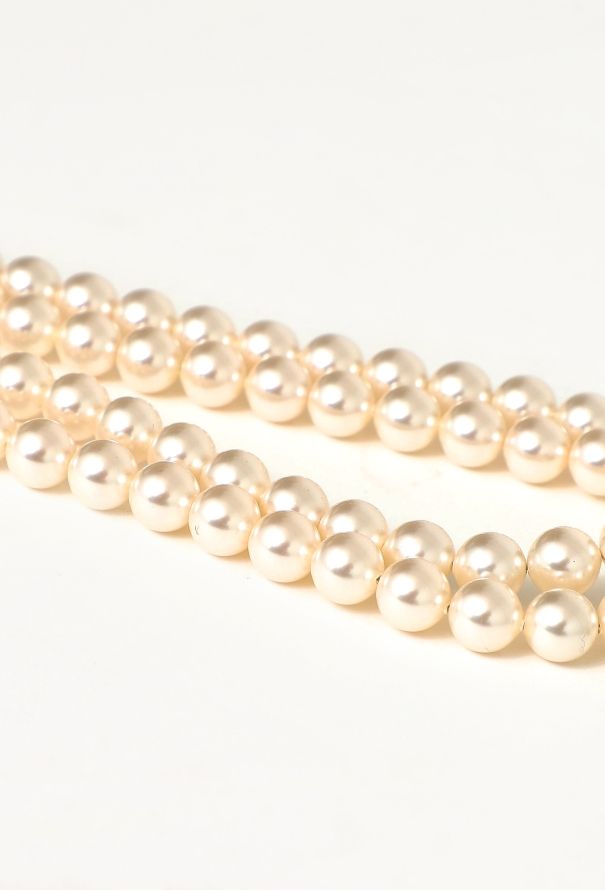 Chanel 2023 Strass 'CC' Pearl Necklace & Earrings - 8
