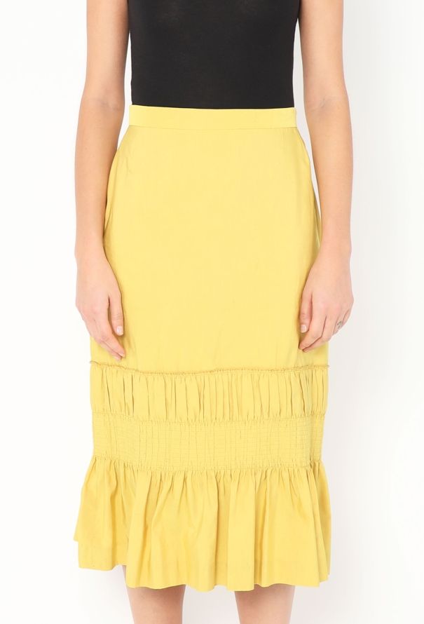 Dries Van Noten S/S 2017 Fluted Linen Skirt - 3