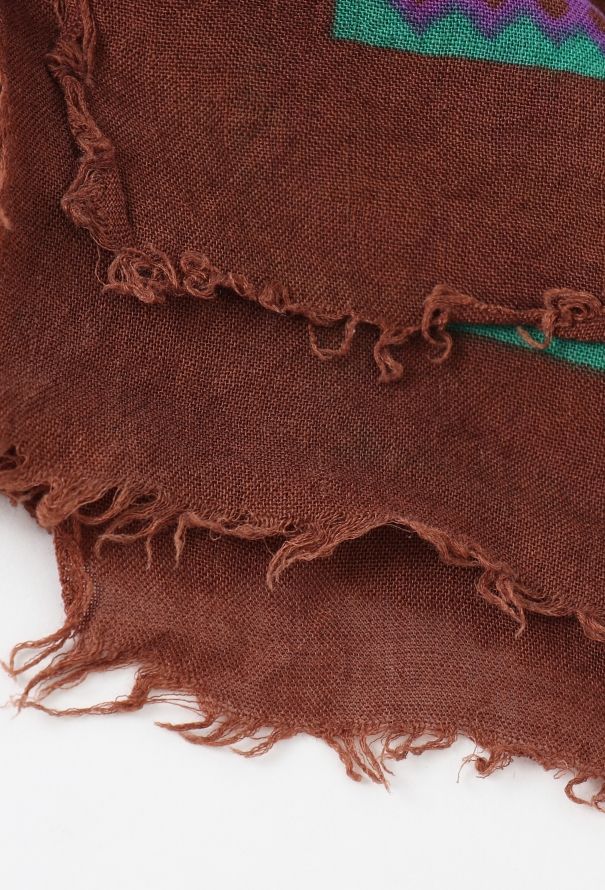 Saint Laurent Vintage Graphic Floral Scarf - 7