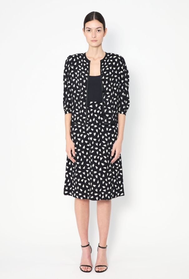 Saint Laurent S/S 1979 Crêpe Heart Print Ensemble - 4