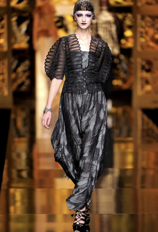 Christian Dior F/W 2009 Brocade Leaf Top - 2