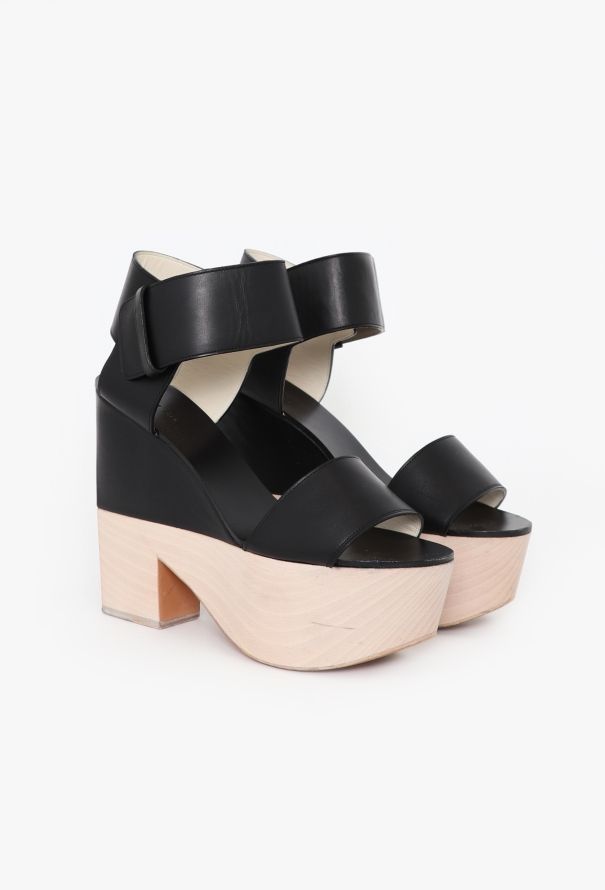 Céline 2012 Leather Split Platform Sandals - 2