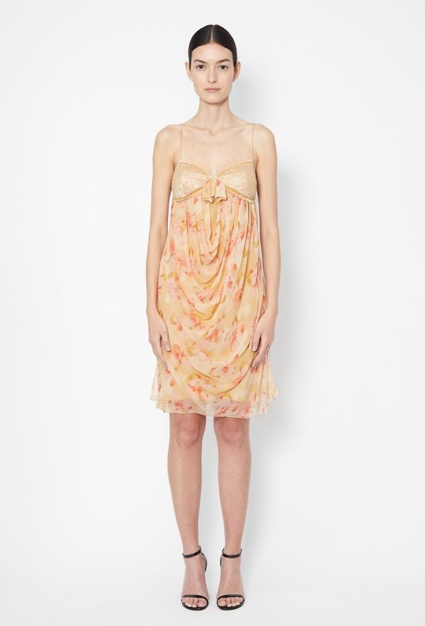 Dior F/W 2005 Draped Chiffon Dress - 4