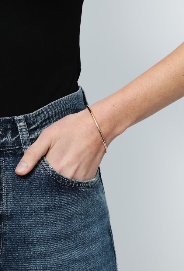 Vintage Fine Jewelry 18k Yellow Gold Bangle Bracelet - 3