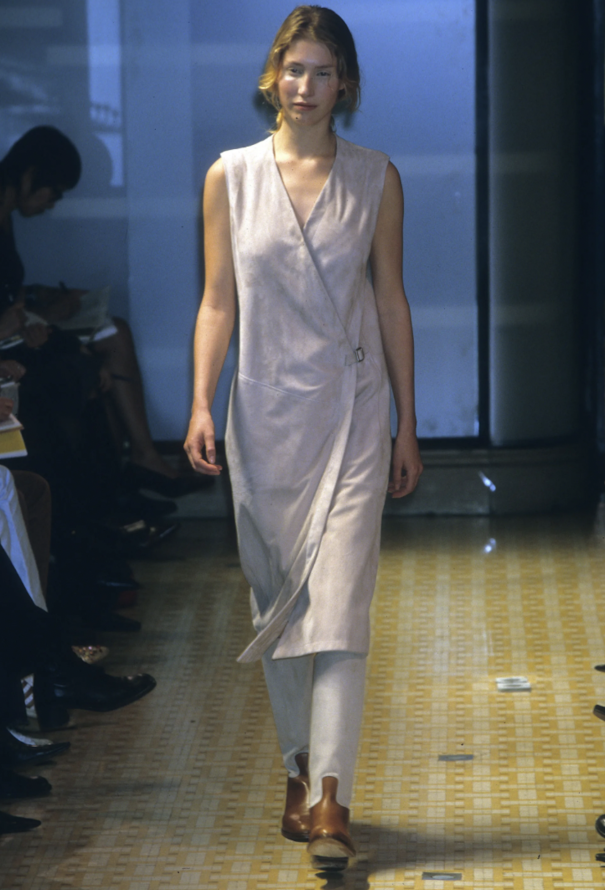 Hermès S/S 2002 MARGIELA Linen Wrap Dress - 2