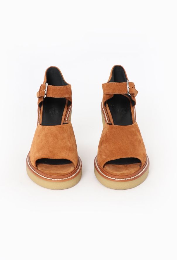 Hermès 2024 Suede Platform Drew Sandals - 3