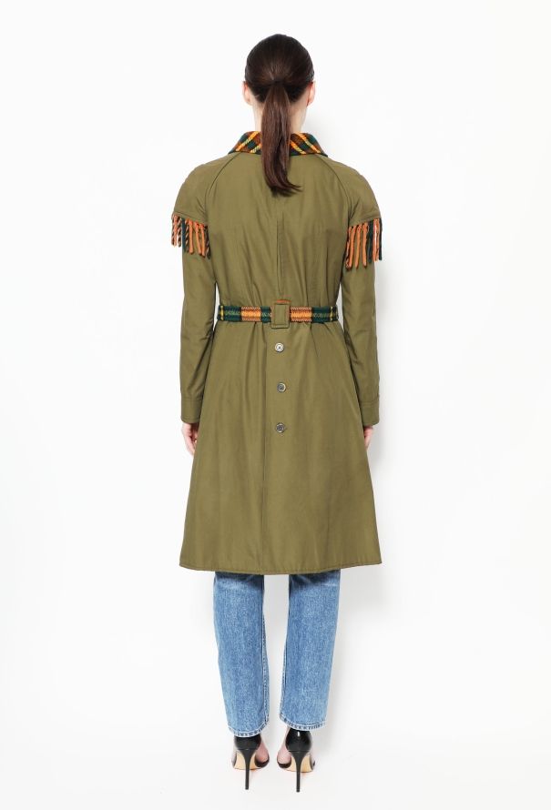 Courrèges 70s Couture Plaid Fringe Cargo Coat - 5