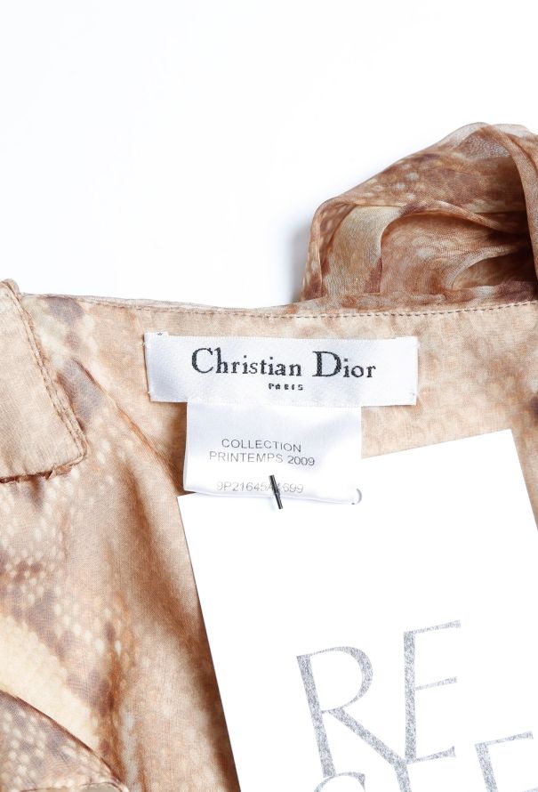 Christian Dior Galliano's Python Print Chiffon Dress - 4