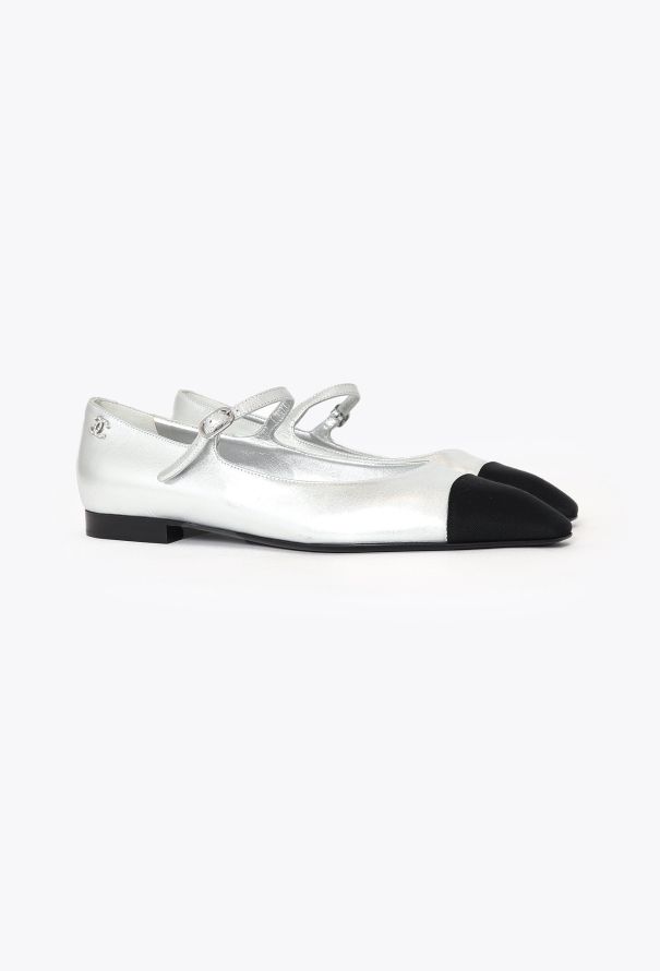 Chanel 2024 Metallic Mary Jane Ballerinas - 3