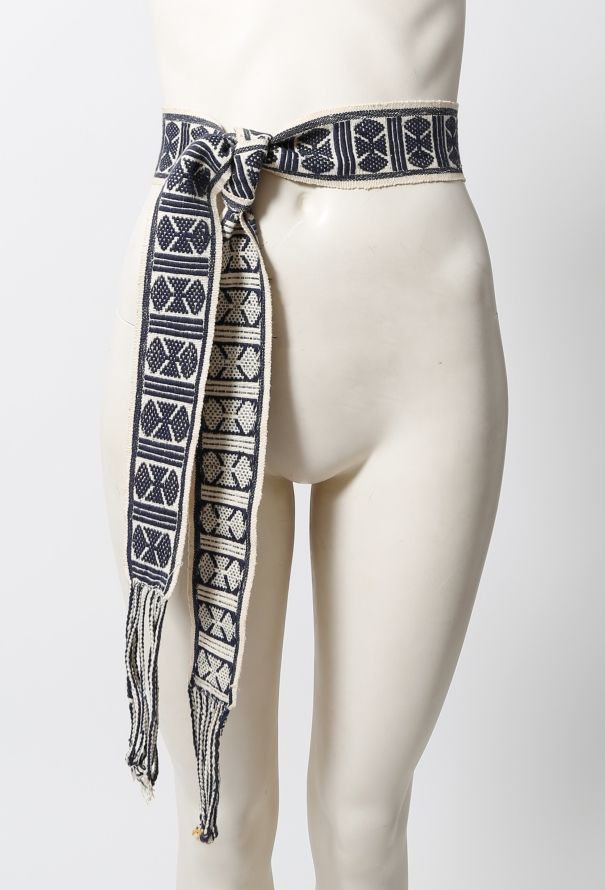 Exquisite Vintage Woven Graphic Print Belt - 2