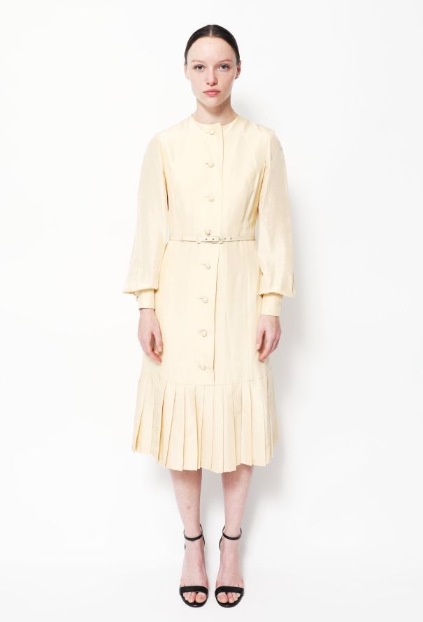 Jean Patou Belted Silk Dress - 1