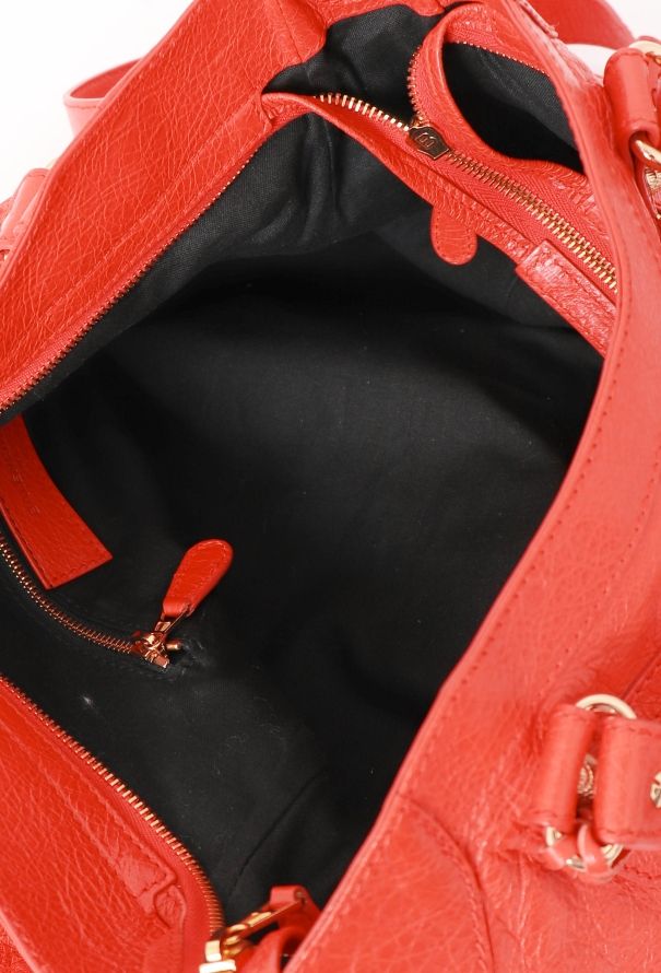 Balenciaga Orange Lambskin Velo Bag - 13