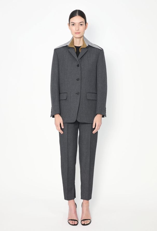 Prada F/W 2023 Tailored Knit Collar Suit - 1