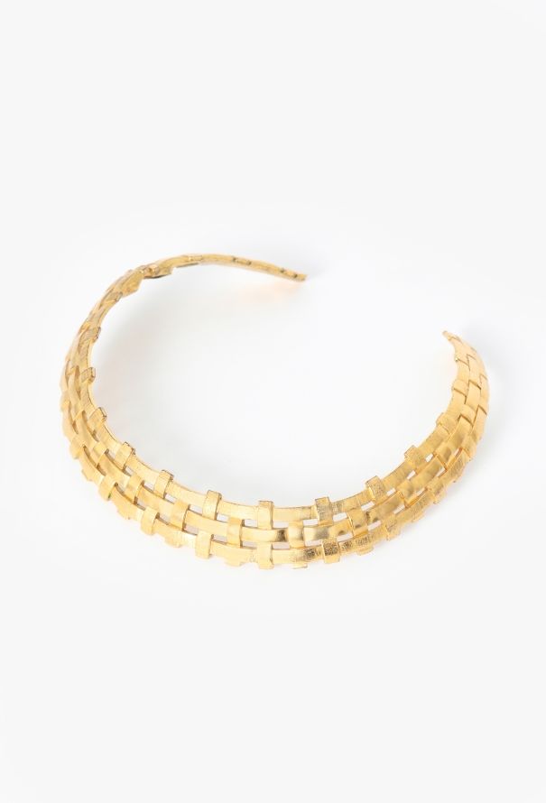Saint Laurent Vintage Goossens' Woven Choker Necklace - 2