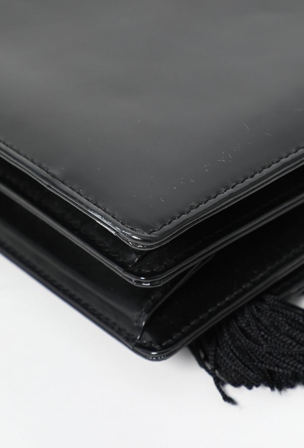 Dior 1997 Patent Fringed Chainlink Bag - 9