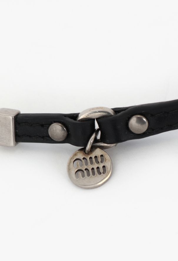 Miu Miu F/W 2024 Leather Pearl Necklace - 7