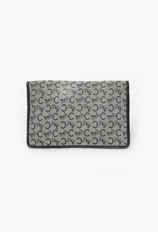 Céline '70s Monogram Envelope Clutch - 3