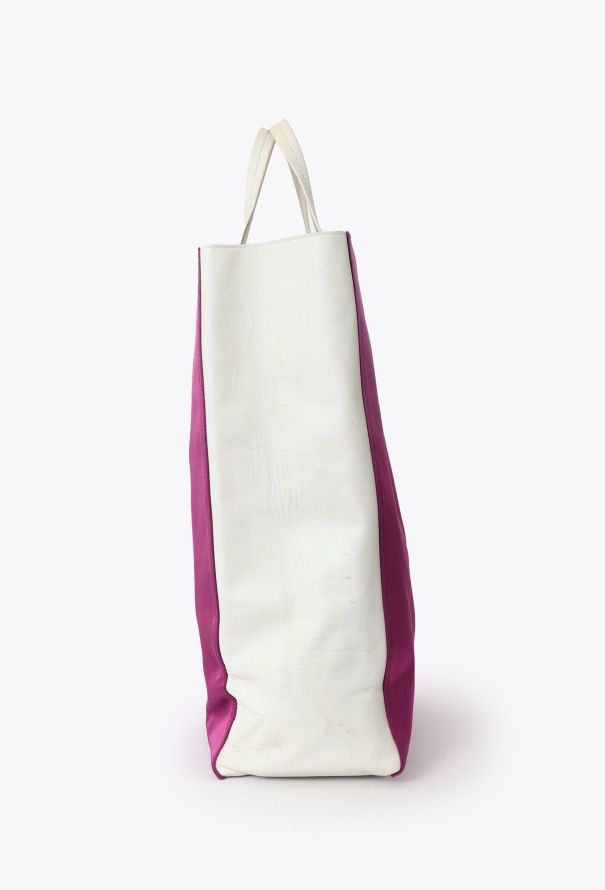 Céline Resort 2012 Fuchsia & White Vertical Tote Bag - 5