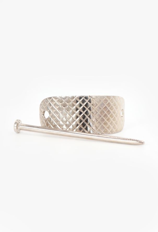 Chanel 1998 Quilted Metallic Hair Piece - 3