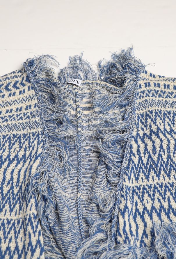 Loewe S/S 2015 Fringed Crochet Poncho - 8