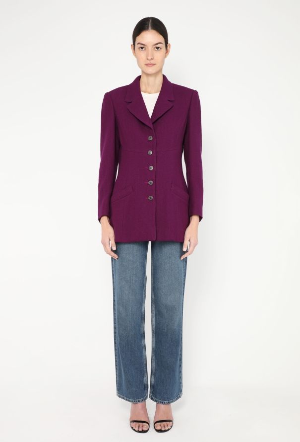 Chanel 1997 Notched Tweed Jacket - 2