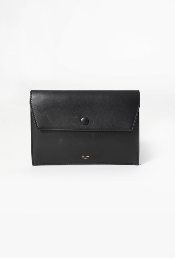Céline Black Calfskin Clutch - 1
