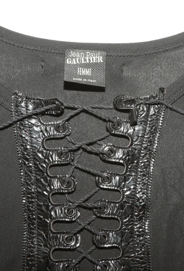 Jean Paul Gaultier '90s Patent Trim Lace-Up Ensemble - 7