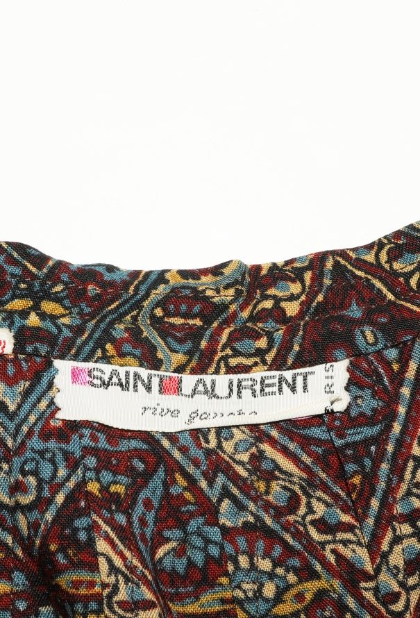 Saint Laurent '70s Printed Wrap Skirt - 5