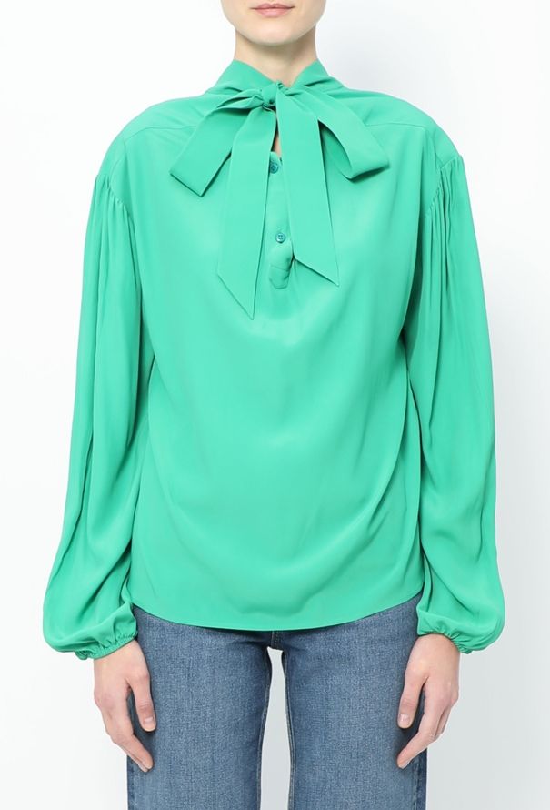 Balenciaga 2016 Silk Lavallière Blouse - 2