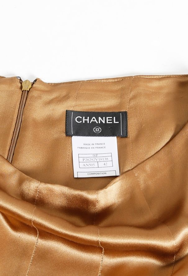 Chanel 2006 Satin Flared 'CC' Skirt - 5