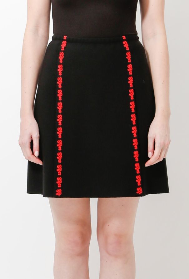 Alaïa Embroidered Box Pleated Skirt - 2