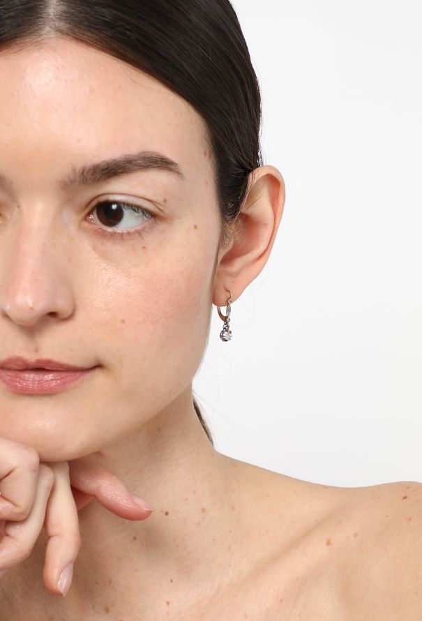 Vintage Fine Jewelry 18k Yellow Gold & Diamond Dormeuses - 2