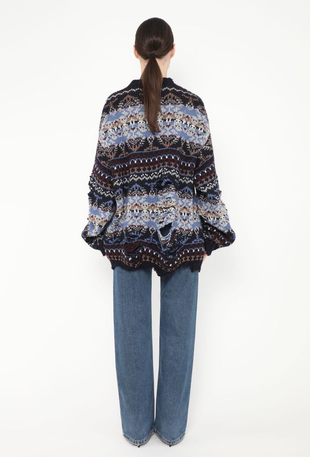 Balenciaga F/W 2021 Distressed Knit Sweater - 4